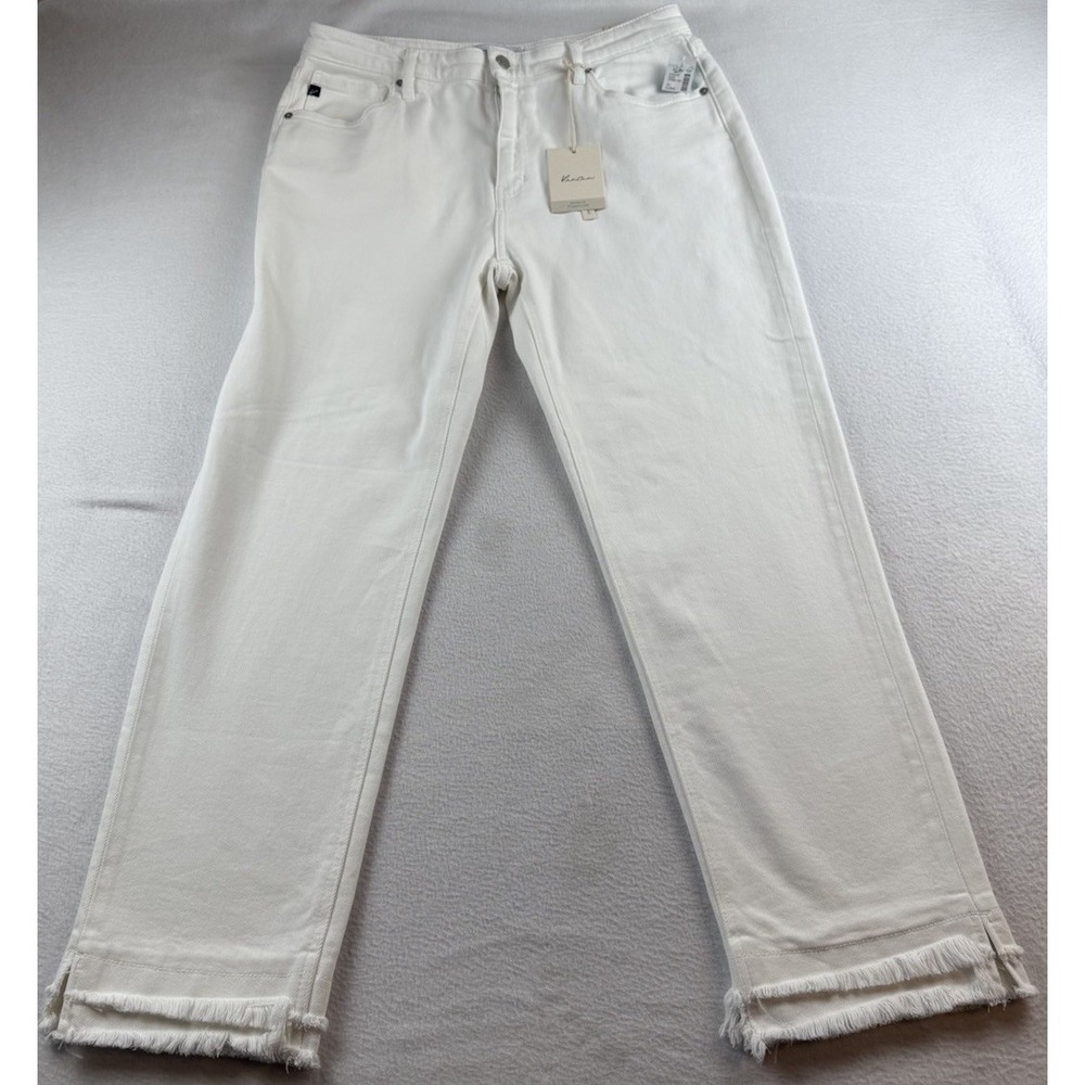 KanCan Maurices High Rise Double Layer Fray Hem Ankle Straight Jean 31x29 NWT